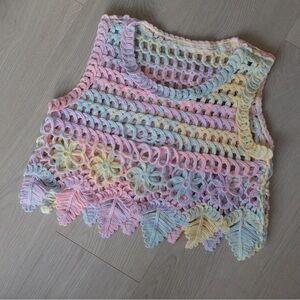Pastel Crochet Crop Top